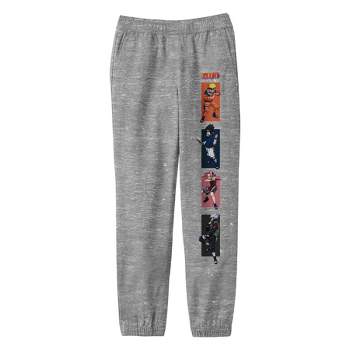 Naruto Classic Colorful Characters Boy's Athletic Heather Sweatpants