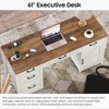 Rustic Office Desk Computer Desk with Charging Station, File Drawers and Storage Cabinet - 3 of 4