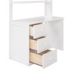 Sapphtopaz Loft Bed with Drawers Desk & Wardrobe,Wood Bed Frame with Ladder & Safety Guardrail,Space-Saving Bunk Bed for Teens & Kids - 2 of 4