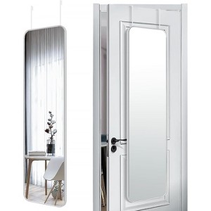 47x14 Mirror Rectangle Full Body Length Door Hanging Wall Mounted Metal Aluminum Alloy Frame - 1 of 4