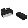 vidaXL Garden Lounge Set Black - 3 of 4