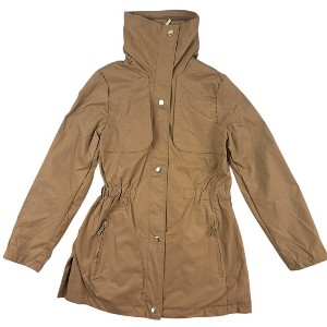 Yoki Big Girls' Lightweight Hidden Zipper Hood Trench Jackets - 1 of 4