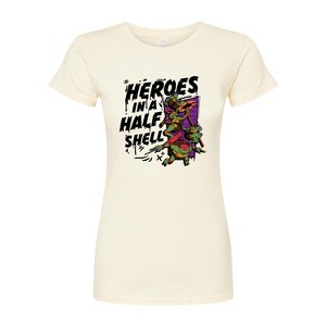 Women's - Teenage Mutant Ninja Turtles Mutant Mayhem - Heroes In A Half Shell Fitted Graphic T-Shirt - 1 of 2