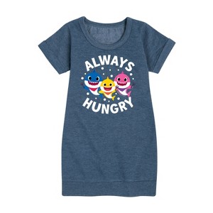 - Baby Shark - Always Hungry Graphic Short Sleeve Fleece Dress - 1 of 4