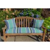Casual Cushion Patterned Sunbrella Fabric 1-Piece Indoor/Outdoor Square Throw Pillow,15"W x 15"L - 2 of 4