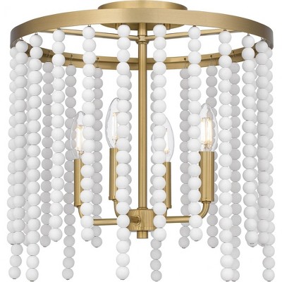 Quoizel Lighting Apelle 4 - Light Semi-Flush Mount in  Aged Brass