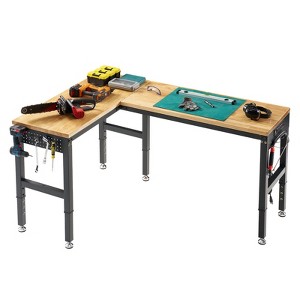 AMERLIFE Adjustable Workbench with Power Outlets,  Heavy Duty Work Table - 1 of 4