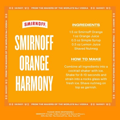 Smirnoff Orange Flavored Vodka - 750ml Bottle