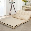 Costway Foldable Floor Sofa Bed 6-Position Adjustable Lounge Couch with 2 Pillows Blue\Beige\Grey\Black - image 4 of 4