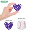 Unique Bargains Heart Shaped Wicker Rattan Decorative DIY Crafts Balls 2.4 Inch 12 Pcs - 2 of 4