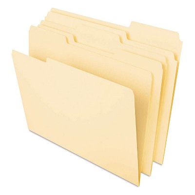 UNIVERSAL Heavyweight File Folders 1/3 Cut One-Ply Top Tab Legal Manila 50/Pack 16420