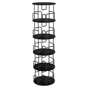 JANSNO 5-Tier 360° Revolving Bookshelf, Vertical Storage Organizer for Bedroom & Living Room - 1 of 4