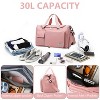 30L Duffle Bag with Shoes Compartment, Travel Duffel Bags Carry on Weekender Backpack for Men Women, Travel Bag Water Repellent & Tear Resistant - 4 of 4