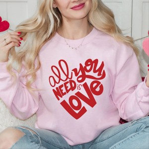 Simply Sage Market Women's Graphic Sweatshirt All You Need Is Love - 1 of 4