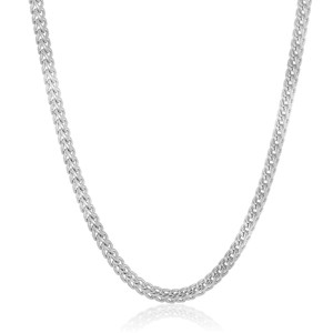 Crucible Men's 5mm Rounded Franco Chain Stainless Steel Necklace - 24" - 1 of 4