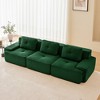 QingMoon 117" L-Shaped Sectional Sofa, Corduroy 3-Seater Couch with Pearl-like Piping and Tufted Design for Living Room and Apartment, No Assembly - 2 of 4