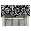Ozbourne Cornice Syel 3" Rod Pocket Valance 50" x 17" Black by RLF Home - 2 of 4
