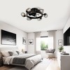 Chic Crate 25.8" Matte Black Ceiling Fan with Remote Control, 5-Blade Industrial Fan for Home Use (No Bulbs) - 3 of 4
