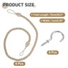 Unique Bargains Handmade Woven Braided Metal Screw Hooks Curtain Tiebacks - 2 of 4