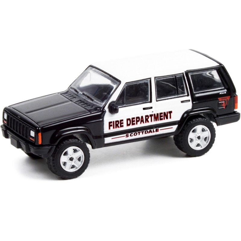 2000 Jeep Cherokee Black and White "Scottdale Fire Dept" (Pennsylvania) "Fire & Rescue" 1/64 Diecast Model Car by Greenlight, 2 of 4