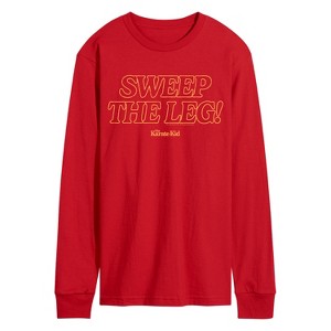 Men's The Karate Kid Sweep The Leg Long Sleeve Graphic T-Shirt - Red - X-Large - 1 of 2