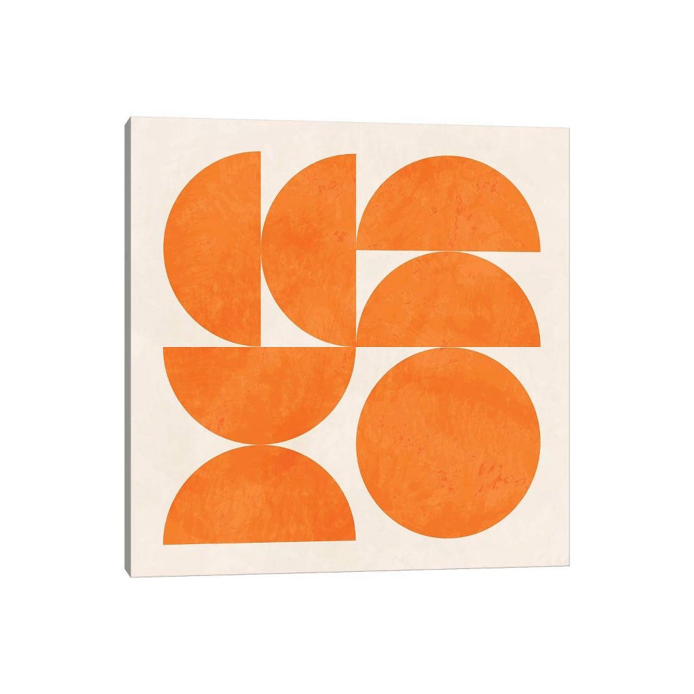 Photos - Other Decoration 12" x 12" x 1.5" Geometric Shapes Orange by Ana Rut Bre Unframed Wall Canvas - iCanvas: Fade-Resistant, Gallery Wrap, Art Gr