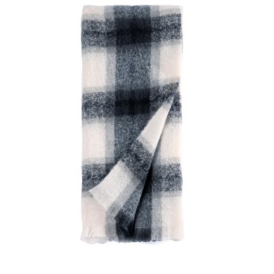 Shiraleah Light Weight Black and White Plaid Morrison Throw