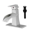 Kumasinova Single Handle Bathroom Faucet 1 Hole,Waterfall Deck Mount Bathroom Faucets with Pop-Up Drain,Bathroom Sink Faucet for Bathroom Sink - 2 of 4