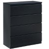 4 Drawer Dresser, Black Dresser for Bedroom, Wood Dressers Chest of Drawers with Storage, Anti-Tipping Device - 2 of 4
