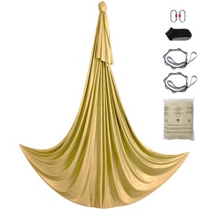 VEVOR Aerial Yoga Hammock & Swing, 4.4 Yards, Aerial Yoga Starter Kit with 100gsm Nylon Fabric, Full Rigging Hardware & Easy Set-up Guide - 1 of 4