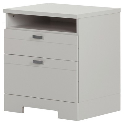 Reevo Nightstand with Drawers and Cord Catcher - South Shore
