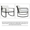 TROPOW 3-Piece Outdoor Rocking Bistro Set - Modern Wicker Patio Furniture with Rocking Chairs & Glass Coffee Table Conversation Sets - 4 of 4