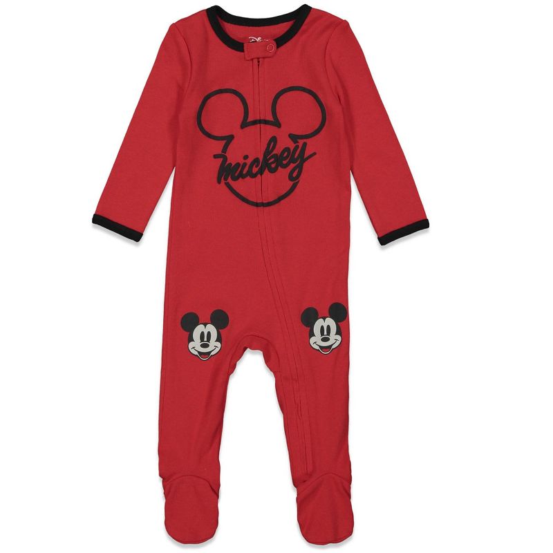 Disney Mickey Mouse Baby 2 Pack Zip Up Sleep N' Play Coveralls Newborn to Infant , 2 of 8