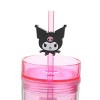 Kuromi Character Art 16 Oz Pink Plastic Tumbler Cup With Straw & Lid - 2 of 4