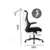 GlasFlength Seating Sets with Lumbar Support and Flip-up Armrests, Ergonomic Computer Mesh Chair, for Office or Home, Black, 28"*11"*20" - 2 of 4