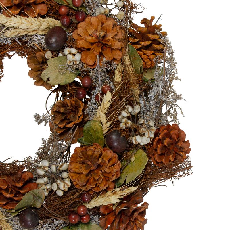 Northlight 14" Pine Cones Berries and Botanicals Artificial Christmas Wreath - Unlit, 3 of 4
