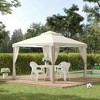 Resenkos Outdoor Garden Gazebo, Sunshade Gazebo Canopy,10' x 10' Steel Outdoor Patio Gazebo with Polyester Privacy Curtains, Two-Tier Roof - 4 of 4