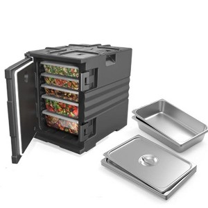 Winado 82 QT Food Storage Container Catering Food Box Insulated Food Carrier with Food Pans - 1 of 3
