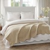 Kumasinova 60x72 Inch Oversized Quilted Throw Blanket,Soft Filled Cotton Blanket with Scalloped Edges,Cozy Throw Blankets for Bed&Couch Decor - 3 of 4