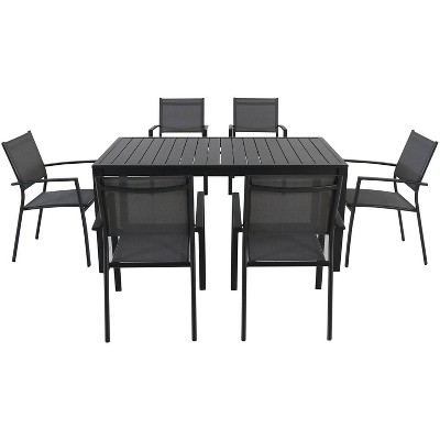 7pc Aluminum Slat Dining Set - Cambridge