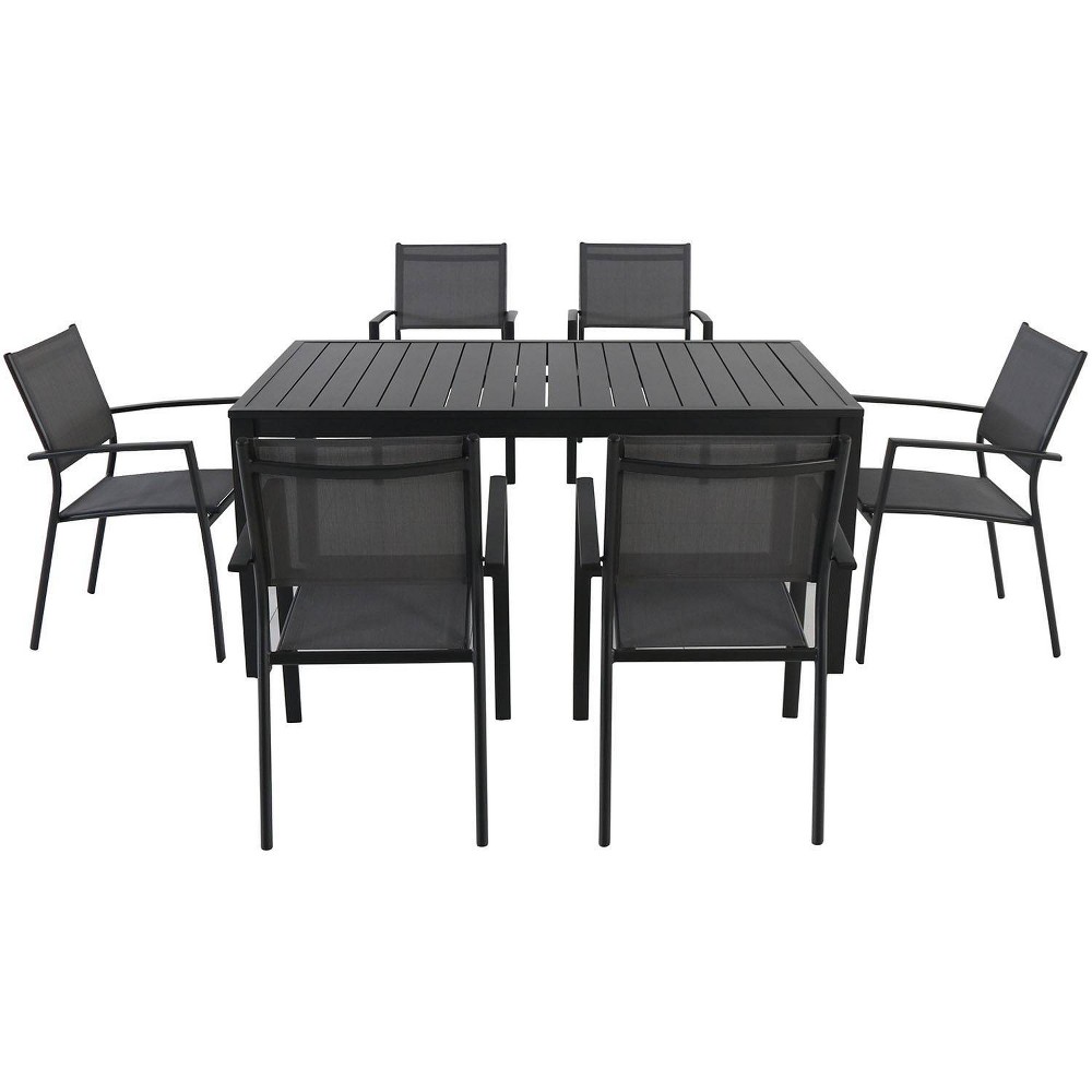 7pc Aluminum Slat Dining Set Cambridge