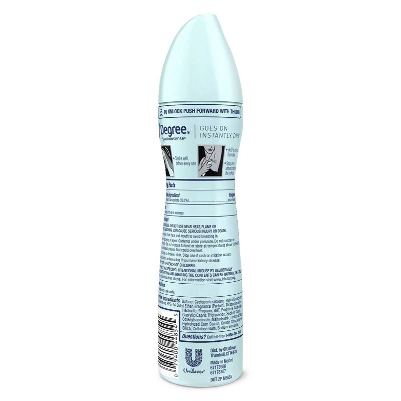 Degree Ultra Clear Black + White Pure Clean Antiperspirant & Deodorant Dry Spray - 3.8oz, 3 of 10