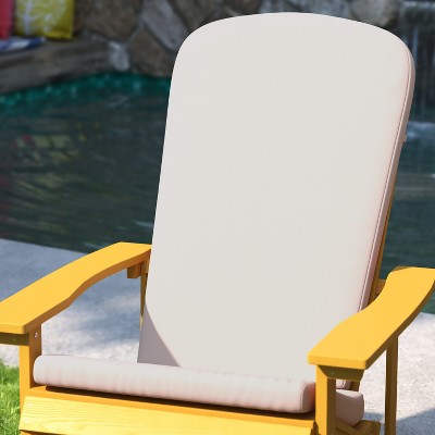 Cream High Back Water Resistant Adirondack Chair Cushions Set