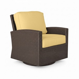 Cabo Swivel Glider Club Chair, 8 mm Willow Flat Wicker Patio Furniture, 32.5 in L x 31 in W x 33 in H - 1 of 4