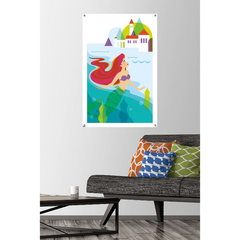 Trends International Disney The Little Mermaid - Ariel with Castle Unframed Wall Poster Prints, 2 of 7