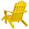 vidaXL Patio Adirondack Chair with Ottoman Solid Fir Wood Yellow - 3 of 4