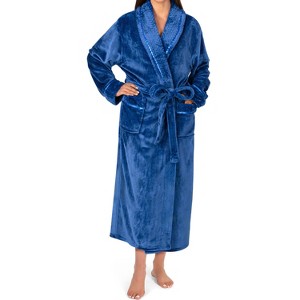 PAVILIA Soft Plush Women Fleece Robe, Cozy Warm Housecoat Bathrobe, Fuzzy Female Long Spa Robes - 1 of 4