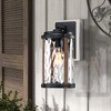 1-Light Industrial Matte Black Metal Wall Sconce (2-Pack) - 2 of 4