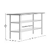 Flash Furniture Stainless Steel 18 Gauge Work Table with 2 Undershelves - NSF Certified - 4 of 4