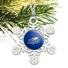 Nova Southeastern University Primary Logo Metal Snowflake Christmas Tree Holiday Ornament - 2 of 3